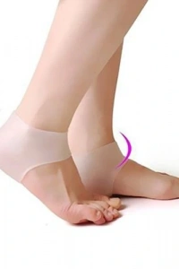 Silikon Topuk Çorabı Beyaz Renk