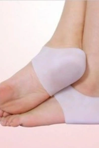 Silikon Topuk Çorabı Beyaz Renk