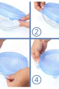 Silikon Yemek Saklama Kapak Seti 6 Adet