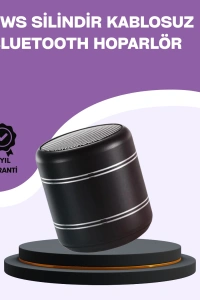 Silindir Tasarım Mini Bluetooth Hoparlör 10m Çekim Güçlü Bas ve Mikrofonlu