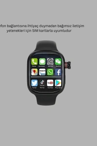 SIM Kartlı Akıllı Saat Adımsayar ve Nabız Ölçerli Deri Kordon Tasarım