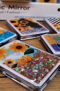 Simli Kapaklı Cep Aynası