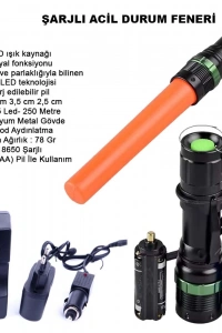 Sinyalli Acil Durum EL Feneri Cree5 Wt-262