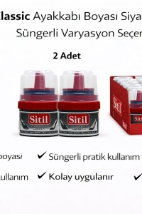 Sitil Classic Ayakkabı Boyası Siyah Parlatıcı Süngerli 1 Adet