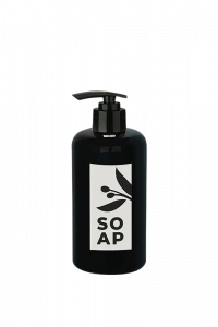 Sıvı Sabunluk Yuvarlak Plastik Pompalı 500 ML - Siyah