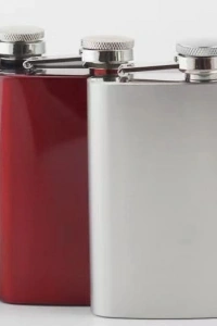 Siyah 6 oz Çelik Cep İçki Kanyak Matarası