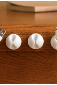 Siyah Beyaz Kablo Sabitleme Klipsi 10lu