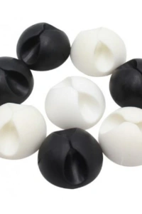 Siyah Beyaz Kablo Sabitleme Klipsi 10lu