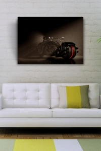 Siyah Concept Chopper Motosiklet Kanvas Tablo 50 x 70