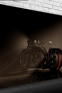 Siyah Concept Chopper Motosiklet Kanvas Tablo 50 x 70