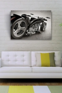 Siyah Concept Motosiklet Kanvas Tablo 50 x 70