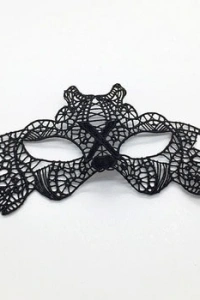 Siyah Dantel İşlemeli Balo Maskesi 11 No