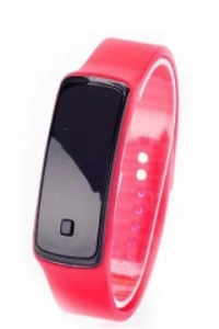 Siyah Ekranlı Led Kol Saati (Kırmızı)