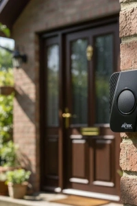 Siyah Kablosuz Su Geçirmez Kapı Zili