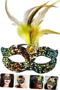 Siyah Kadife Parti Maskesi