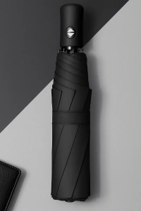 Siyah Kılıflı Otomatik Kompakt Şemsiye