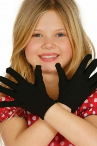 Siyah Likralı Bando Gösteri Eldiveni (10 Çift)