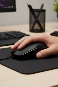 Siyah Mat Desenli USB Kablolu 3D Optik Mouse