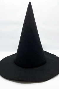 Siyah Renk Keçe Cadı Şapkası