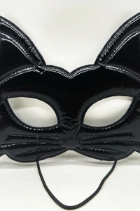 Siyah Renk Kumaş Malzemeden İmal Eva Kedi Maskesi