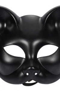Siyah Renk Lüks Kedi Maskesi