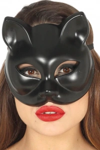 Siyah Renk Lüks Kedi Maskesi