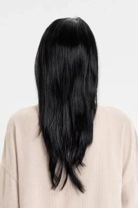 Siyah Renk Uzun Parti Peruğu