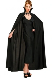 Siyah Renk Yakalı Halloween Pelerini 120 cm