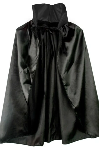 Siyah Renk Yakalı Halloween Pelerini 90 cm