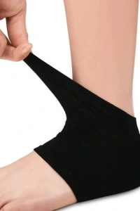 Siyah Silikon Topuk Nemlendirici Çorap