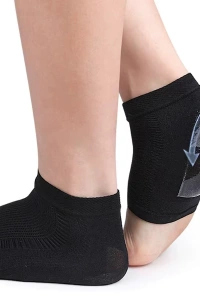 Siyah Silikon Topuk Nemlendirici Çorap