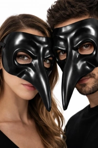 Siyah Uzun Burun Veba Doktoru Maskesi