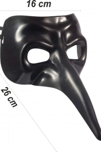Siyah Uzun Burun Veba Doktoru Maskesi