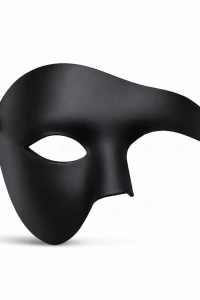 Siyah Yarım Erkek Maske – Phantom Parti & Balo Maskesi