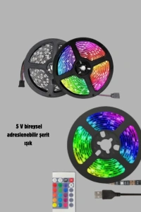 Smart Şerit LED Işık – Uzaktan Kumandalı, USB Girişli, Müzik Modlu