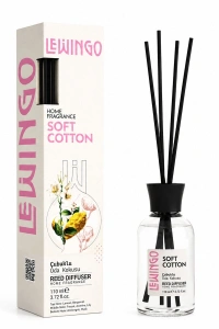 Soft Cotton Bambu Çubuklu Oda Kokusu - 110 ml - Cam Şişe 