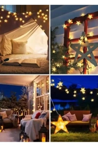 Solar 8 Fonksiyonlu 7 Metre 30 Yıldız LED