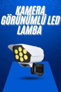 Solar Bahçe Aydınlatması Hareket Sensörlü Uzaktan Kumandalı Kamera Görünümlü