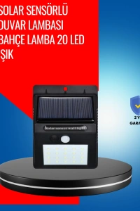 Solar Enerjiyle Çalışan IP65 Su Geçirmez 20 LED Duvar Lambası