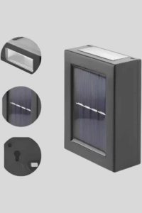 Solar Güçlü 6 LED Dış Mekan Lambası – Otomatik Aç/Kapa Işık Sensörlü Aydınlatma
