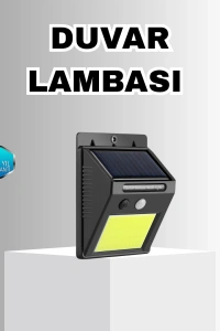 Solar Güçlü LED Dış Mekan Lambası – Güneş Enerjisiyle Şarj Olan Sensörlü Bahçe Işığı