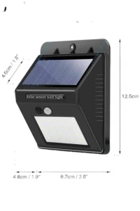 Solar Güneş Enerji Panelli Sensörlü Lamba Enerji Tasarruflu