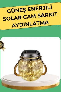 Solar Güneş Enerjili Dekoratif Cam Lamba