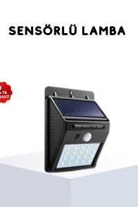 Solar Güneş Enerjili Hareket Sensörlü 4 Taraflı Bahçe Lambası – IP65 Su Geçirmez, 100 LED