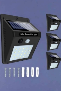 Solar Lamba Giriş, Bahçe Yol Avlu Hareket Sensörlü Led Parlak Gece Su Geçirmez