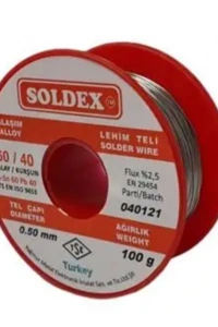Soldex 60/40 Lehim Teli 100 gr 0,50 mm (Sn:60 / Pb:40)