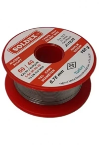 Soldex 60/40 Lehim Teli 100 gr 0,75 mm (Sn:60 / Pb:40)
