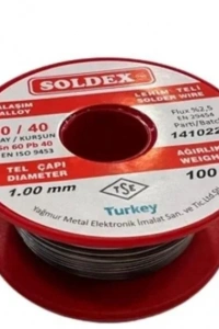 Soldex 60/40 Lehim Teli 100 gr 1,00 mm (Sn:60 / Pb:40)