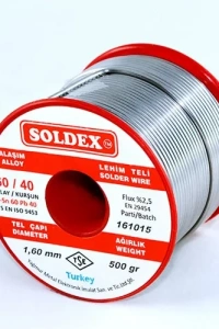 Soldex 60-40 Lehim Teli 500 Gr 2 mm - Sn:60 / Pb:40