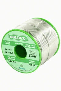 Soldex SCN100 Gümüşsüz Özel Alaşım Lehim Teli 500 Gr - 0.75 mm